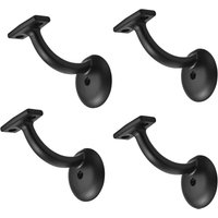 Handlaufhalterungen aus Zinklegierung, komplett mit Schrauben, für Innenwandhandläufe, Korridorhalterung, Loft-Treppenhandlauf, Schwarz, 4 Stück Handlaufhalterungen aus Zinklegierung, komplett mit Schrauben, für Innenwandhandläufe, Korridorhalterung, Loft-Treppenhandlauf, Schwarz, 4 Stück von CSPARKV