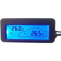 Csparkv - Innen- und Außenthermometer für das Auto, DC12V, digitales Thermometer, Auto-Thermometer, Hintergrundbeleuchtung, Mini-LCD-Thermometer, von CSPARKV
