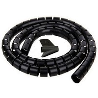 Csparkv - Kabelabdeckung, 2 m – ∅22 mm, schwarz, 2 m flexible Kabelführungshülle für elektrische Kabel zum Aufbewahren oder Verstecken von Csparkv - Kabelabdeckung, 2 m – ∅22 mm, schwarz, 2 m flexible Kabelführungshülle für elektrische Kabel zum Aufbewahren oder Verstecken von von CSPARKV