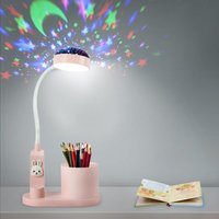 Csparkv - Kinder-Schreibtischlampe – Nachttischlampe mit Stifthalter – Sky-Tischlampe mit automatischem Farbwechsel – wiederaufladbares dimmbares von CSPARKV