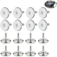 M6 x 15 x 30 mm, weiß, 16 Stück verstellbare Jack-Bein-Nivellierfüße aus Kunststoff und Metall mit Mutter, verstellbare Füße, Möbel-Einstellschrauben von CSPARKV