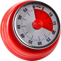 Csparkv - Rot) Küchen-Timer-Erinnerung, Timer verwalten, 360 Grad drehbarer mechanischer Timer, Koch-Countdown-Wecker, magnetischer Kühlschrank zum von CSPARKV
