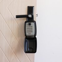 Sicherer Schlüsselkasten für den Außenbereich, großer Schlüsselkasten mit Haken mit 12-stelligem Code, wasserdichter, rostfreier sicherer von CSPARKV