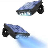 Solarlampe für den Außenbereich, [2 Stück] Solarlampe für den Außenbereich, Bewegungsmelder, 360°-Solarstrahler für den Außenbereich [1200 mAh], von CSPARKV