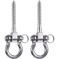 Csparkv - Stück Deckenhaken aus Edelstahl 304 mit 900 kg Kapazität, Suspension Trainer Hängeset für Hängesessel, Hängelampe, Hängematte, Boxsack, von CSPARKV
