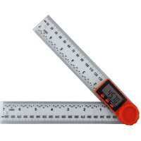 Csparkv - Transparente Farbe, 200 mm, digitales Winkelmesser-Lineal, 2-in-1-Digital-Winkelmesser mit LCD-Display und Sperrfunktion für von CSPARKV