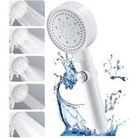 Csparkv - Weißer wassersparender Duschkopf mit Halterung, Anti-Kalk, Hochdruck-Handbrause mit 5 Modi, Massage-Duschkopf, Csparkv - Weißer wassersparender Duschkopf mit Halterung, Anti-Kalk, Hochdruck-Handbrause mit 5 Modi, Massage-Duschkopf, von CSPARKV