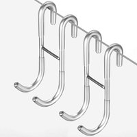 Csparkv - Duschhaken Glas Duschkabinenhaken 2er Set mit Silikonhülle Handtuchhaken ohne Bohren Duschabzieherhalter Heizkörperhaken von CSPARKV