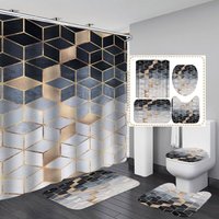 Csparkv - Duschvorhang+Badematten-Set (Stil 3) von CSPARKV