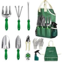 Gartengeräte, 11-teiliges Gartenwerkzeug-Set, verstellbare Canvas-Schürze, Tragetasche – Gartengeschenke für Frauen Gartengeräte, 11-teiliges Gartenwerkzeug-Set, verstellbare Canvas-Schürze, Tragetasche – Gartengeschenke für Frauen von CSPARKV