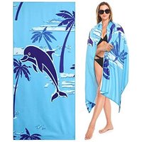 Csparkv - Großes Strandtuch, 150 x 70 cm, Mikrofasertuch, sandabweisendes, schnelltrocknendes Strandtuch für Strand/Pool/Strandstühle (Kokosnussbäume von CSPARKV