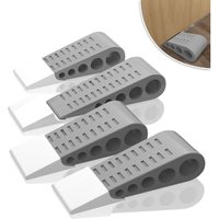 Csparkv - Gummi-Türstopper, 4 Stück, rutschfest, robust, Gummi-Türstopper, kratzfester Türblock, funktioniert auf allen Oberflächen (grau) von CSPARKV