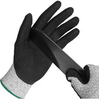 Csparkv - l) Schnittfester Handschuh, Austernhandschuh Level 5 Schutz aus Edelstahl-Drahtgeflecht, geeignet für Arbeitshandschuhe zum von CSPARKV