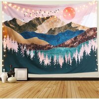 Mond-Wandbehang, indisches Mandala-Wandbehang, Boho-Hippie-Wanddekoration, Schlafzimmer, Theater, Strandtuch - Csparkv Mond-Wandbehang, indisches Mandala-Wandbehang, Boho-Hippie-Wanddekoration, Schlafzimmer, Theater, Strandtuch - Csparkv von CSPARKV