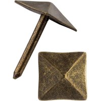 Csparkv - Packung mit 40 dekorativen Nägeln aus gealtertem bronzefarbenem Messing, 12 x 12 mm von CSPARKV