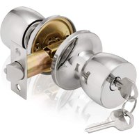 Csparkv - Poliertes Chrom-Eingangsgriff-Set, Türschloss im Tulpen-Design für Innentüren mit Schlüssel, ideal für Räume, die zusätzliche Sicherheit Csparkv - Poliertes Chrom-Eingangsgriff-Set, Türschloss im Tulpen-Design für Innentüren mit Schlüssel, ideal für Räume, die zusätzliche Sicherheit von CSPARKV