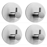 Quatre Grey – Klebehaken – selbstklebender Wand-WC-Handtuchhalter für Badezimmer – selbstklebender Wand-Küchenhandtuchhalter – Befestigungshalter von CSPARKV