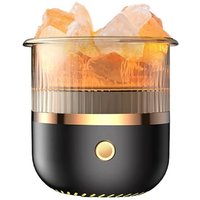 Csparkv - Salzkristall-Luftbefeuchter – USB-Diffusor für ätherische Öle mit LED-Licht – Kleiner Luftbefeuchter für Schlafzimmer, Nachtlicht – von CSPARKV