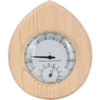 Sauna-Thermo-Hygrometer, 2-in-1 Holz-Hygrometer-Thermometer in Tropfenform mit großer Zahl, Zubehör für Dampfbad und Sauna von CSPARKV
