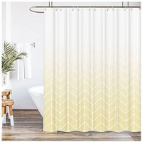 Csparkv - Schimmelfester Polyester-Duschvorhang 72 x 72 Zoll, Digitaldruck, waschbarer Stoff-Badezimmervorhang mit 12 kostenlosen Haken, Gelb Csparkv - Schimmelfester Polyester-Duschvorhang 72 x 72 Zoll, Digitaldruck, waschbarer Stoff-Badezimmervorhang mit 12 kostenlosen Haken, Gelb von CSPARKV