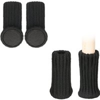 Schwarze 4x Möbelbeinsocken – Set mit 4x Endkappen für Stuhl-, Tisch- und Hockerfüße – Bodengleiter-Stuhlsocken aus Acryl - Csparkv von CSPARKV