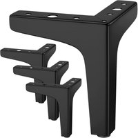 Csparkv - Set mit 4 Möbelbeinen, 10 cm moderne dreieckige Tischbeine aus Metall, Pin-Möbelbein für Schrank, Schwarz von CSPARKV