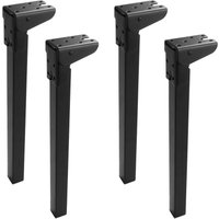 Set mit 4 klappbaren Tischbeinen 35 cm, 90 Grad klappbare Tischbeine, schwarze klappbare Couchtischbeine für Tisch, Bett, Sofa - Csparkv von CSPARKV