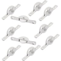 Sourcing map Möbel Kleiderschrank Schiebetürrolle 46 mm Lochabstand Silber 10 Stück - Csparkv von CSPARKV