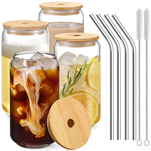 CSPone Glasbecher mit Deckel und Strohhalm Trinkgläse Kaffeeglas Cocktailgläser Bubble Tea Becher Einmachgläser Tasse 500ml mit Reinigungsbürste CSPone Glasbecher mit Deckel und Strohhalm Trinkgläse Kaffeeglas Cocktailgläser Bubble Tea Becher Einmachgläser Tasse 500ml mit Reinigungsbürste von CSPone