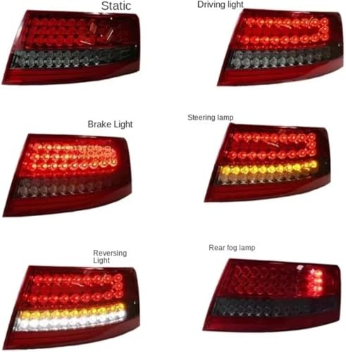 CSRBOOMEE Auto-Rücklicht für Audi A6L 2005-2008, Stoßfester Auto-Rücklicht-Ersatz,Left von CSRBOOMEE