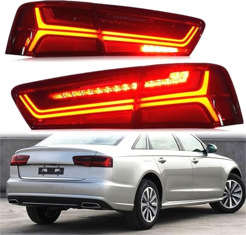CSRBOOMEE Auto-Rücklicht für Audi A6L 2012-2015, Stoßfester Auto-Rücklicht-Ersatz,OneColor A Pair von CSRBOOMEE