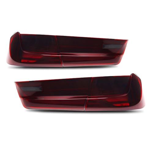 CSRBOOMEE Auto-Rücklicht für BMW 3 Series G20 G28 G80 M3 2019-2021, Stoßfester Auto-Rücklicht-Ersatz,Red A Pair von CSRBOOMEE
