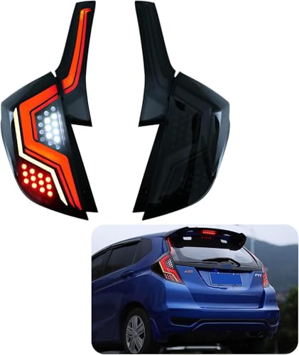 CSRBOOMEE Auto-Rücklicht für Fit 2014-2019, Stoßfester Auto-Rücklicht-Ersatz,Red A Pair von CSRBOOMEE
