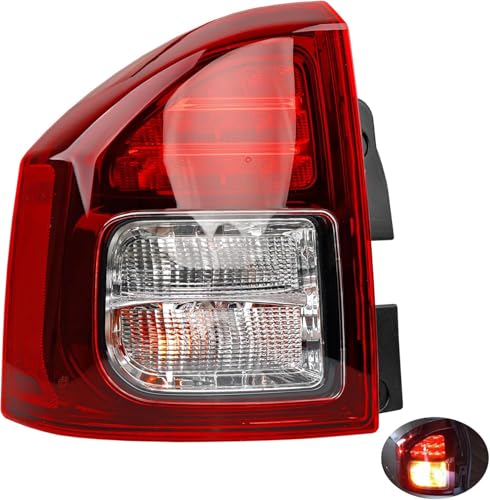 CSRBOOMEE Auto-Rücklicht für Jeep Compass 2014-2015, Stoßfester Auto-Rücklicht-Ersatz,Red A Pair von CSRBOOMEE