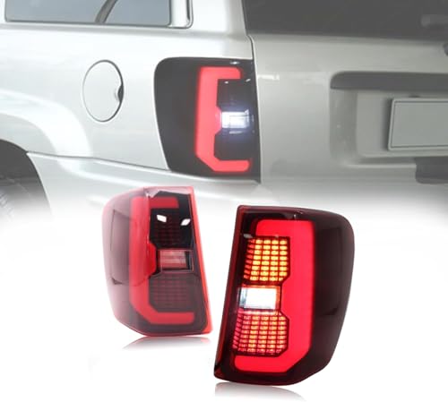 CSRBOOMEE Auto-Rücklicht für Jeep Grand Cherokee 1999-2004, Stoßfester Auto-Rücklicht-Ersatz,Red A Pair von CSRBOOMEE