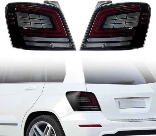 CSRBOOMEE Auto-Rücklicht für Mercedes-Benz GLK 2007-2015, Stoßfester Auto-Rücklicht-Ersatz,Red A Pair von CSRBOOMEE