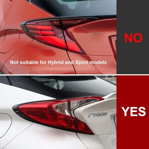 CSRBOOMEE Auto-Rücklicht für Toyota CHR CH-R 2018-2021, Stoßfester Auto-Rücklicht-Ersatz,A Pair Red von CSRBOOMEE