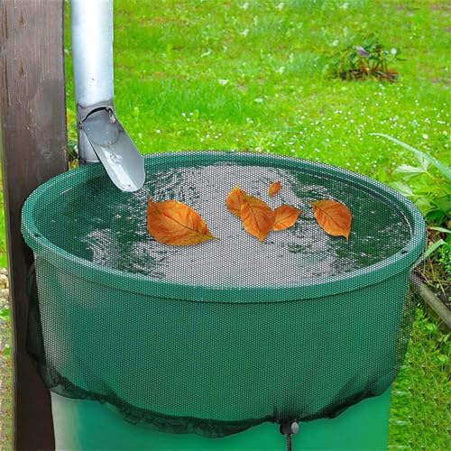 CSSHNL Regentonnen Netz Outdoor Garten Mesh Abdeckung Netting Regen Fässer PE Wasser Sammlung Eimer Ernte Werkzeug Wasser Schutz Abdeckung. für Regentonnen(80cm) von CSSHNL