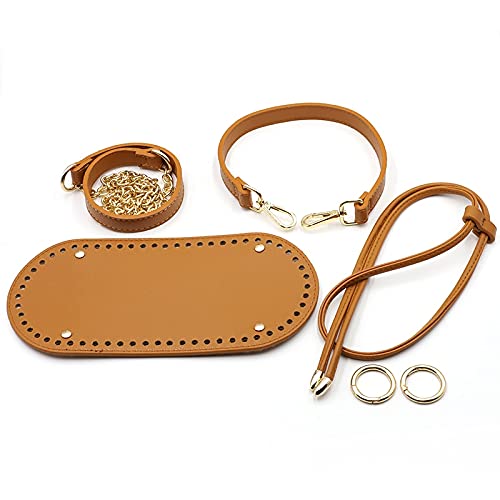 DIY Ledertasche DIY Handmade Rucksack Bag Zubehör mit Taschen Strap Bottom Tunnrzug Bündel Ledergriffe for Frauen Handtasche DIY Taschen Kit (Color : Light Gold) von CSSHNL