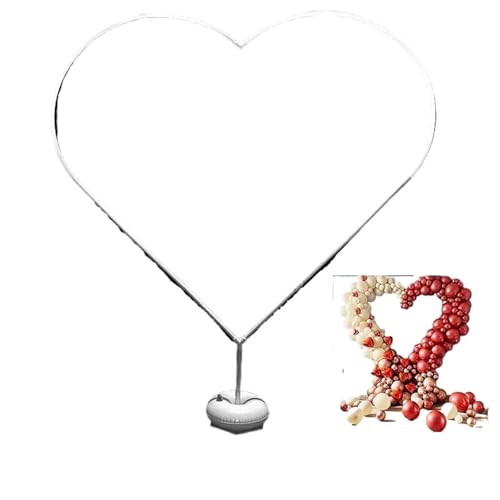 Hochzeitsbogenständer Bogen, 1 Set herzförmiger Ballonbogen-Rahmenring, DIY-Ballonbogen-Girlandenständer-Kit for Hochzeiten und Jubiläumsdekorationen im Freien von CSSHNL