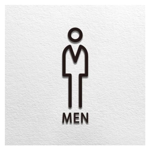 WC Aufkleber Schwarz Gold Farbe WC Schild Acryl 3D Waschraum Tür Wandaufkleber Aufkleber WC Halter Art Hotel Home Decor Schild Toilette (Color : D-man) von CSSHNL