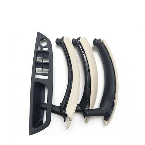 CSSPDM 7-teiliges Set LHD RHD Innentür-Fenster-Schalttafel-Zuggriff Mit Lederbezug Für X5 X6 E70 E71 07-14 Armlehne Kunststoff(LHD Set Creamy5) von CSSPDM