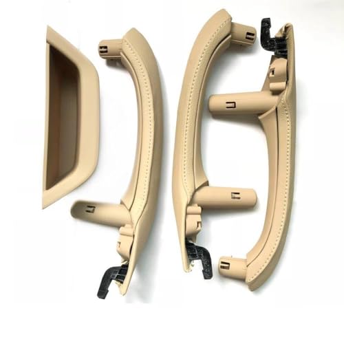 CSSPDM Auto Links Rechts Innen Tür Pull Griff Leder Abdeckung Set Montage Ersatz Für X3 X4 F25 F26 10-16 Armlehne Kunststoff(LHD Set Beige9) von CSSPDM