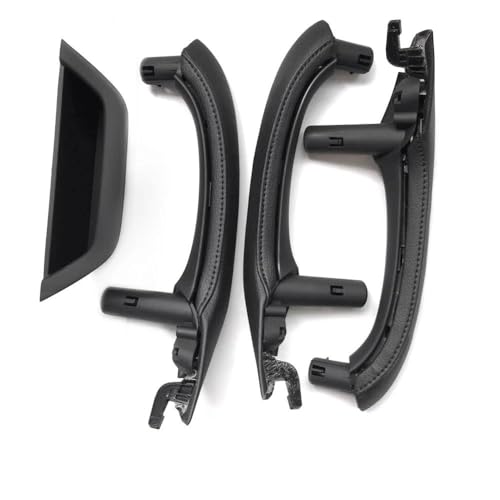 CSSPDM Auto Links Rechts Innen Tür Pull Griff Leder Abdeckung Set Montage Ersatz Für X3 X4 F25 F26 10-16 Armlehne Kunststoff(LHD Set Black10) von CSSPDM