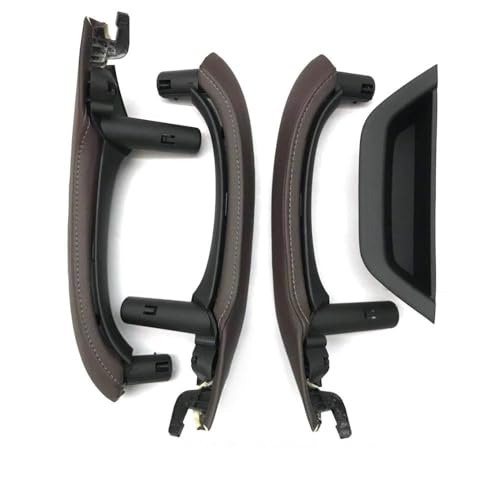 CSSPDM Auto Links Rechts Innen Tür Pull Griff Leder Abdeckung Set Montage Ersatz Für X3 X4 F25 F26 10-16 Armlehne Kunststoff(RHD Set Moka14) von CSSPDM