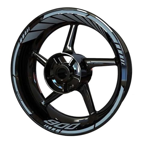 CSSPDM Einfach installieren Motorrad-Nabenaufkleber, Radaufkleber, Felgenaufkleber, Vorder- Und Hinterrad-Set Für B&MW F900r(Style 8) von CSSPDM