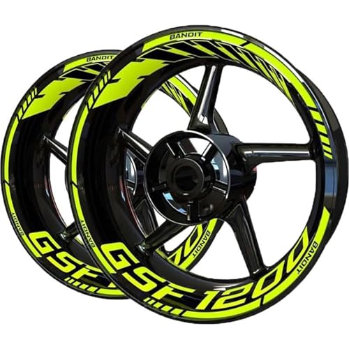 CSSPDM Einfach installieren Motorrad-Radaufkleber, Aufkleber, Radaufkleber, Aufkleber-Set, Zubehör Für S&uzuki GSF1200 GSF 1200 Bandit(Style 2) von CSSPDM