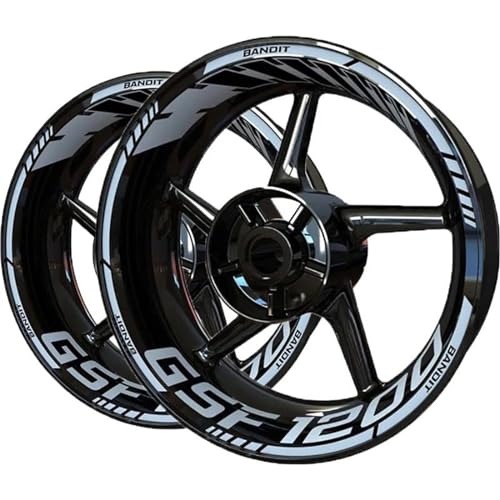 CSSPDM Einfach installieren Motorrad-Radaufkleber, Aufkleber, Radaufkleber, Aufkleber-Set, Zubehör Für S&uzuki GSF1200 GSF 1200 Bandit(Style 5) von CSSPDM