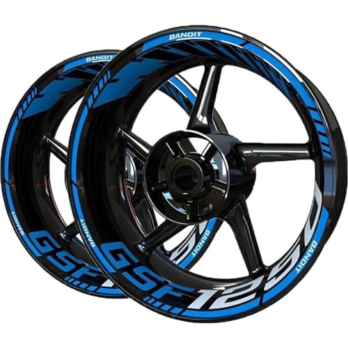 CSSPDM Einfach installieren Motorrad-Radaufkleber, Aufkleber, Radaufkleber, Aufkleber-Set, Zubehör Für S&uzuki GSF1250 GSF 1250 Bandit(Style 3) von CSSPDM