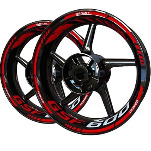 CSSPDM Einfach installieren Motorrad-Radaufkleber, Aufkleber, Radaufkleber, Aufkleber-Set, Zubehör Für S&uzuki GSF600 GSF 600 Bandit(Style 6) von CSSPDM